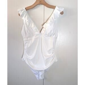 Cupshe White V Neck One Piece Bodysuit